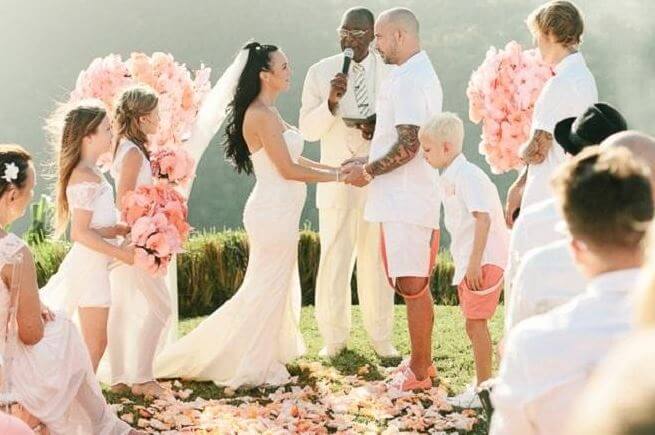 Allie Bieber, Jazmyn Bieber, Jaxon Bieber and Justin Bieber to their parents Jeremy Bieber and Chelsey Bieber wedding.